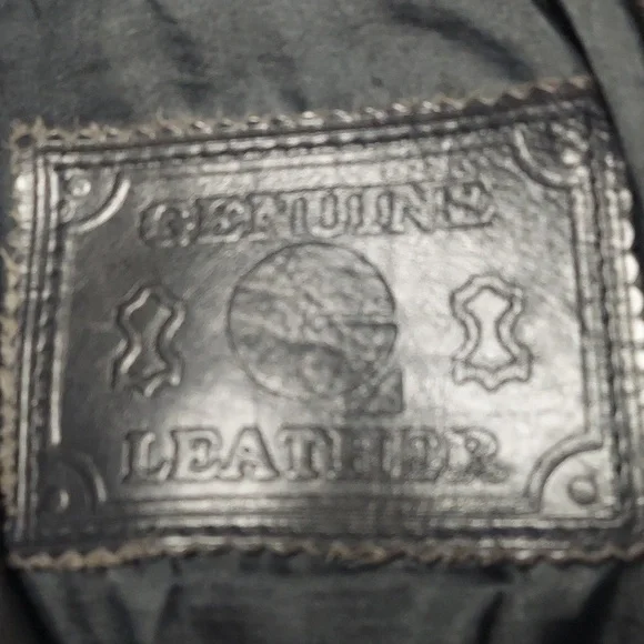 Men's Black Leather Jacket - Picture 3 of 4